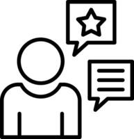 Feedback Line Icon Design vector