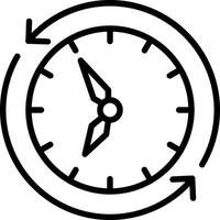 Refresh time Line Icon Design vector