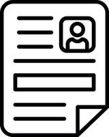 CV Line Icon Design vector