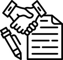 Agreement Line Icon Design vector