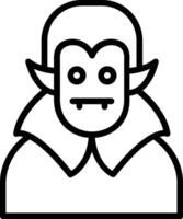 Dracula Line Icon Design vector