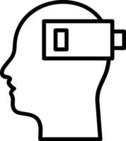 Fatigue Line Icon Design vector