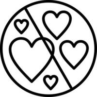 Forbidde Line Icon Design vector