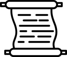 Ninja Scroll Line Icon Design vector