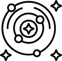 Milky Way Line Icon Design vector
