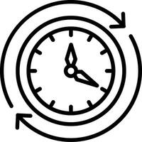 Overtime Line Icon Design vector