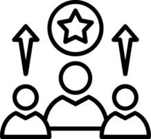 Leadership Line Icon Design vector