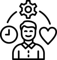 Organized life Line Icon Design vector