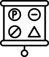 Signs Line Icon Design vector