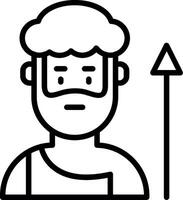 Prehistoric man Line Icon Design vector