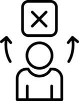Wrong Line Icon Design vector
