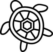 Turtle Line Icon Design vector