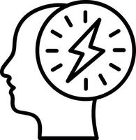 Brain circuit Line Icon Design vector