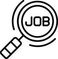 Job Search Line Icon Design vector