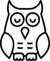 Owl Line Icon Design vector