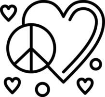 Pacifism Line Icon Design vector
