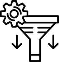 Sales Pipeline Setting Line Icon Design vector