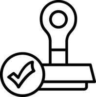 Validation Line Icon Design vector