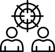 Target Line Icon Design vector