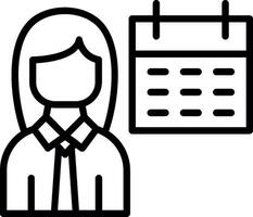 Calendar Line Icon Design vector