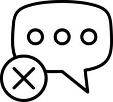 Delete Line Icon Design vector