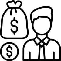 Creditor Line Icon Design vector