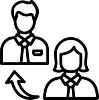 Change Management Line Icon Design vector