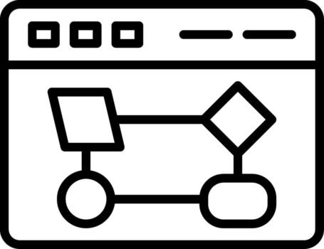 navegador línea icono diseño vector