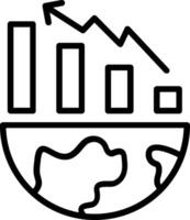 Global Market Line Icon Design vector