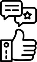 Feedback Line Icon Design vector