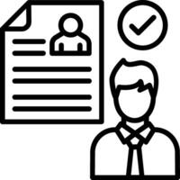 Hired Line Icon Design vector