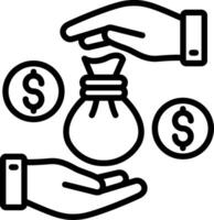 Funds Line Icon Design vector