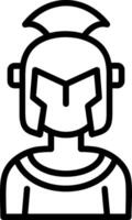 Gladiator Line Icon Design vector