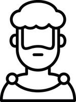 Hercules Line Icon Design vector