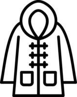 Raincoat Line Icon Design vector