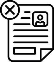 Rejected Line Icon Design vector