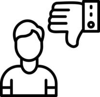 Reputation Loss Line Icon Design vector