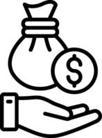 Savings Line Icon Design vector