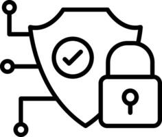 Security Line Icon Design vector