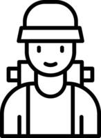 Travelers Line Icon Design vector