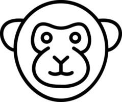 Capuchin Line Icon Design vector
