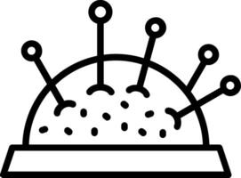 Pin Cushion Line Icon Design vector