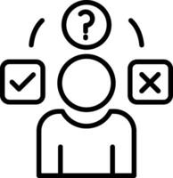 Question Line Icon Design vector