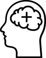 Mental Health Line Icon Design vector