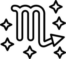 Scorpio Line Icon Design vector