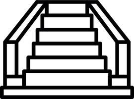 Staircase Line Icon Design vector
