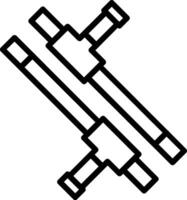 Tonfa Line Icon Design vector