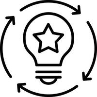 Creative Process Line Icon Design vector