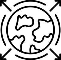 Global distribution Line Icon Design vector