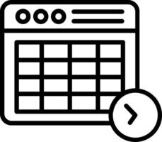 Spreadsheet Line Icon Design vector